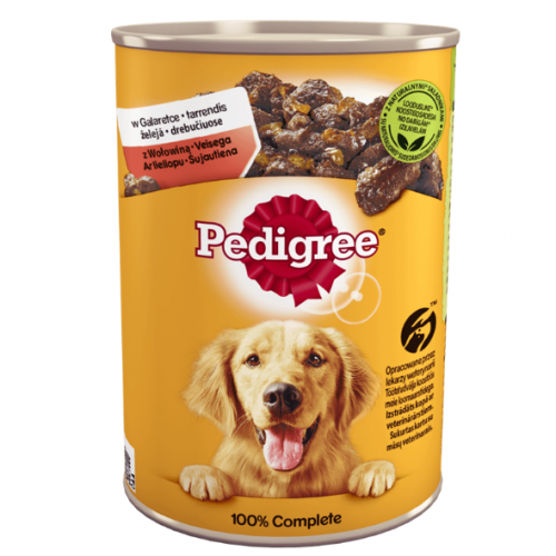 PediGree Biftekli Jöleli Konserve Köpek Maması 400 Gx24